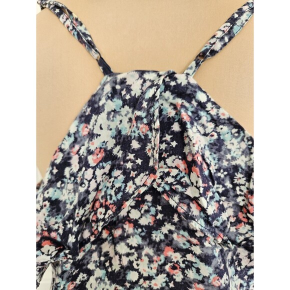 American Eagle Outfitters Size M Strappy Floral Ruffle tank Blouse camisole - Picture 3 of 5